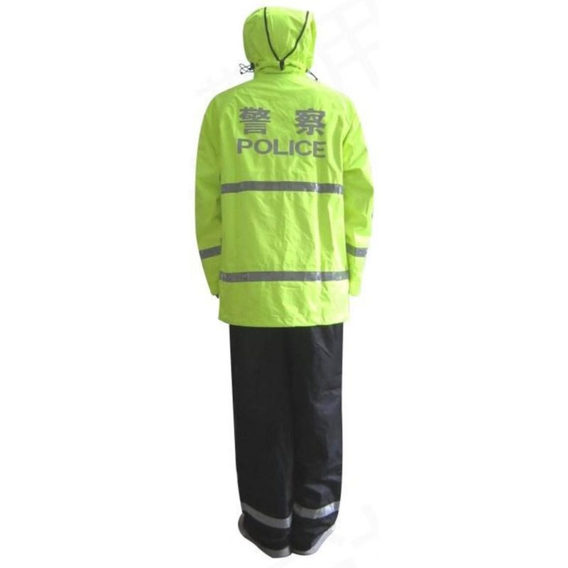 荧光黄反光雨衣(公安标准的)(YY-SD14)